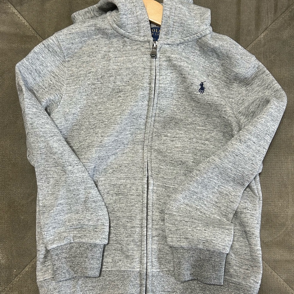 Polo by Ralph Lauren Kids Heather Gray Zip-Up Hoodie